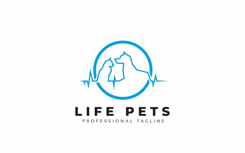 Modelo de logotipo da Life Pets