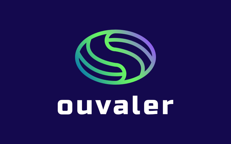 Овальна лінія - шаблон логотипу ouvaler