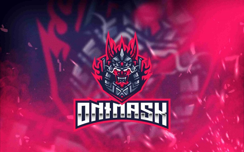 Шаблон логотипа Onimask Esport