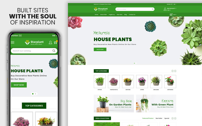 Starplant - téma Shopify reagující na rostliny