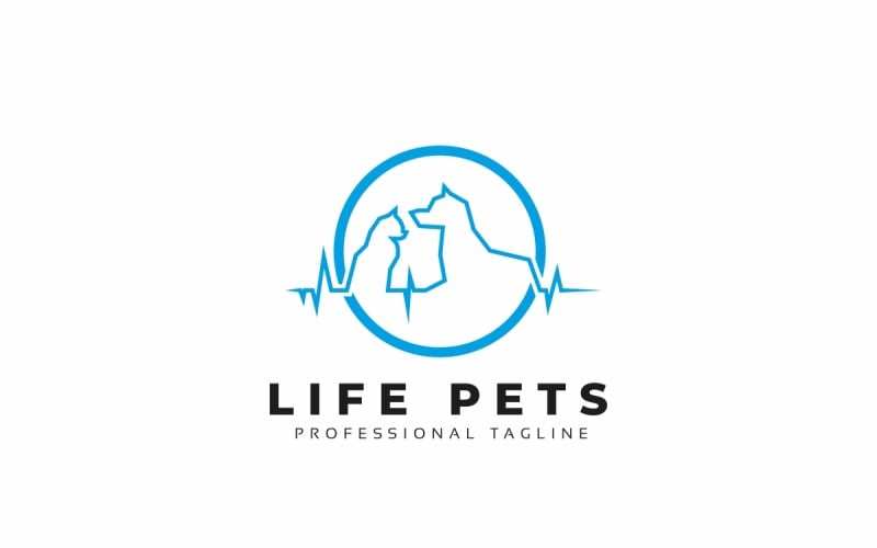 Життя домашніх тварин логотип шаблон