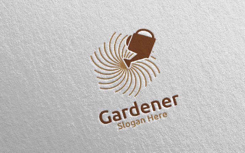 Modèle de logo Botanical Gardener Care 49
