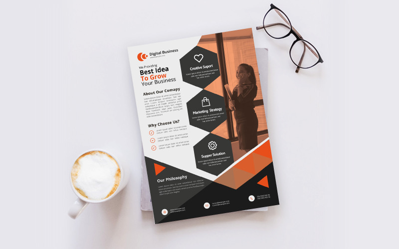Download Фирменный стиль "Clean Flyer - Corporate Identity Template" / Clean Flyer - Corporate Identity Template - Фирменный стиль на тему графика template,flyer,business,modern,poster,corporate,design,a4,creative,simple,company,print,style,concept,element,sales,icon,idea,elegant,stylish