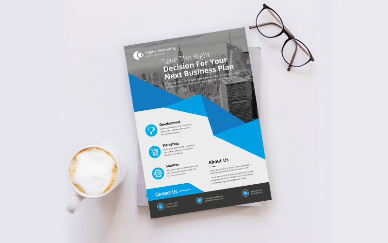 Download Фирменный стиль "Flyer - Corporate Identity Template" / Flyer - Corporate Identity Template - Фирменный стиль на тему графика template,flyer,business,modern,poster,corporate,design,a4,creative,simple,company,print,style,concept,element,sales,icon,idea,elegant,stylish