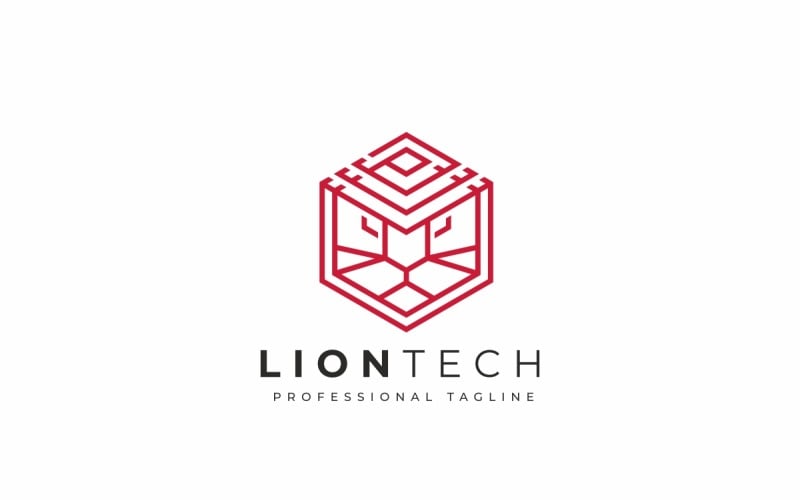 Lion Tech Logo şablonu