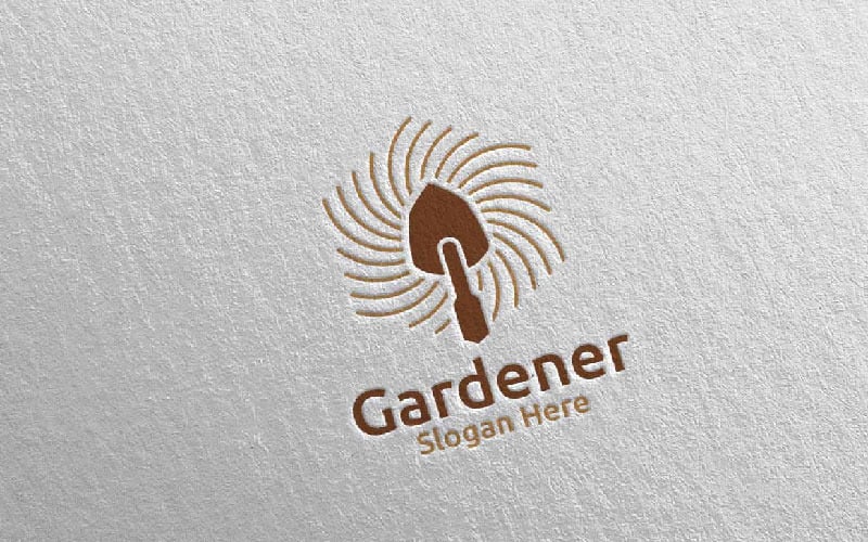 Шаблон логотипа Botanical Gardener Care 48