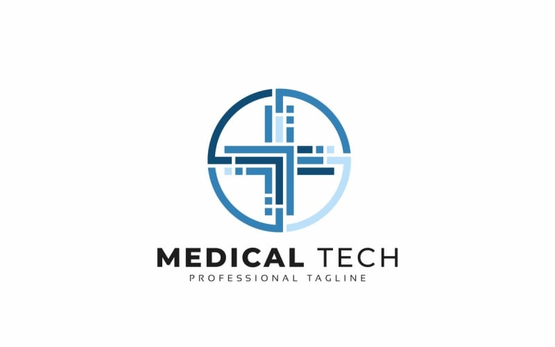 Шаблон логотипа медицинских технологий