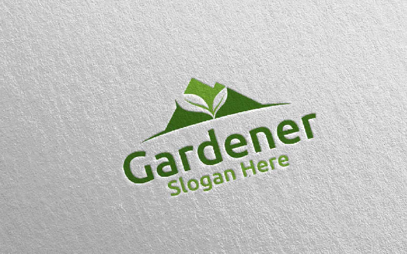 Шаблон логотипа Mountain Botanical Gardener 50