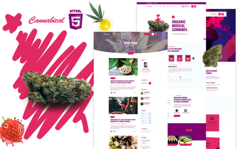 Cannabical | Plantilla de sitio web HTML5 de cannabis recreativo