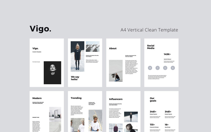 COSA - Вертикальний шаблон A4 Слайди Google