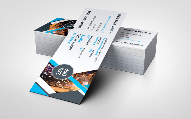 Download Фирменный стиль "08 Event Ticket - Corporate Identity Template" / 08 Event Ticket - Corporate Identity Template - Фирменный стиль на тему графика carnival,club,concert,concert tickets,conference,contemporary,editable,entrance,even ticket,event,event tickets,modern,movie,movie night,music,nightclub,party,party ticket,pattern,pretty
