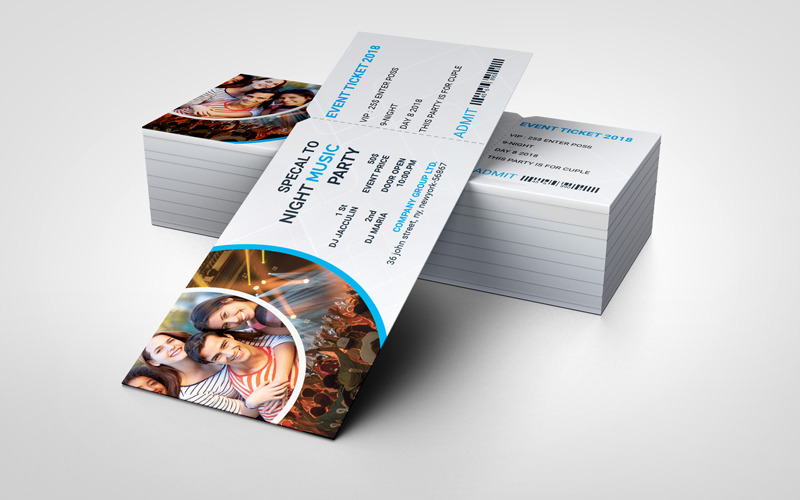 Download Фирменный стиль "03 Event Ticket - Corporate Identity Template" / 03 Event Ticket - Corporate Identity Template - Фирменный стиль на тему графика carnival,club,concert,concert tickets,conference,contemporary,editable,entrance,even ticket,event,event tickets,modern,movie,movie night,music,nightclub,party,party ticket,pattern,pretty