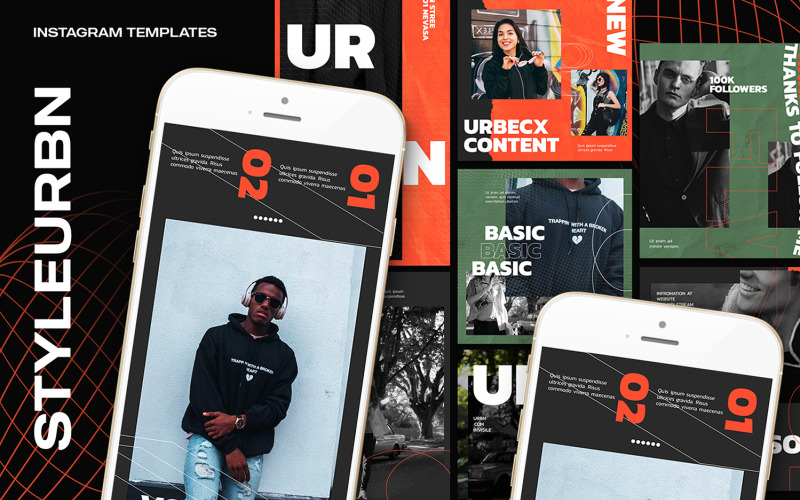Download Шаблон для соцсетей "Styleurban Instagram Templates for Social Media" / Styleurban Instagram Templates for Social Media - Шаблон для соцсетей на тему графика apparel templates,azruca,clothing line branding,fashion,fashion template,geometric,hipster,hypebeast,instafeed,instagram,instagram pack,instagram post,instagram story,instastory,media,minimal