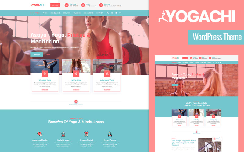 Yogachi - Tema WordPress de ioga e fitness