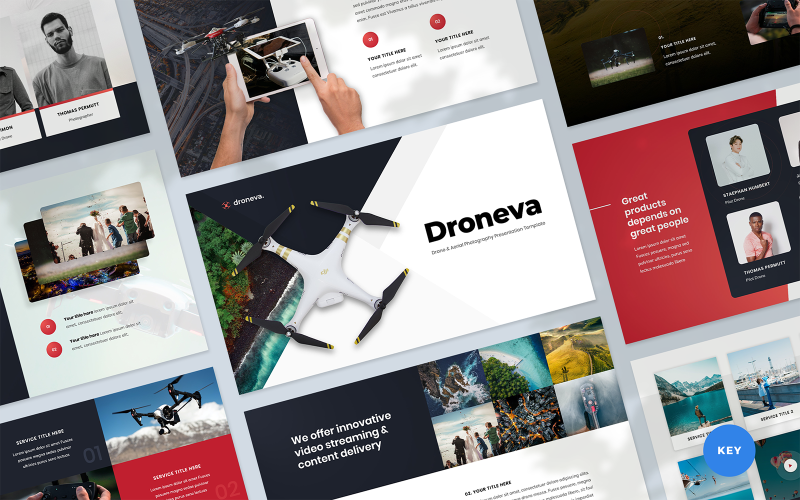 Drone Hava Fotoğrafçılığı Sunumu - Keynote şablonu