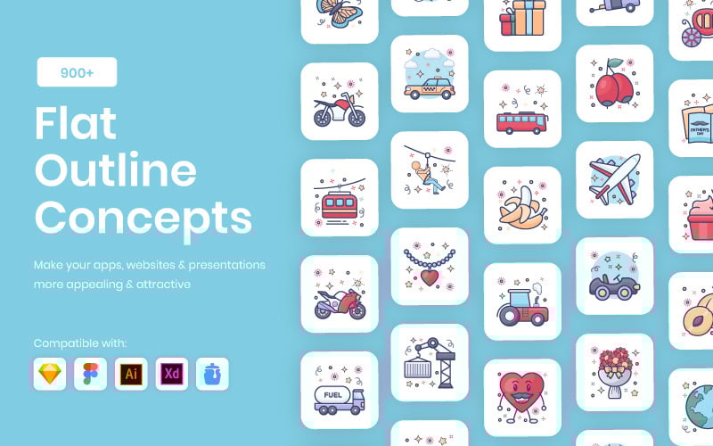 Download Набор иконок "Flat Outline Concepts Icon Set" / Flat Outline Concepts Icon Set - Набор иконок на тему графика beauty icon,icon beauty,spa icon,icon spa,barber shop icon,icon salon,salon icon,bridal shower icon,bachelor party icon,british cultural icons,carnival icon,carnival mask icon,icon clothing,c