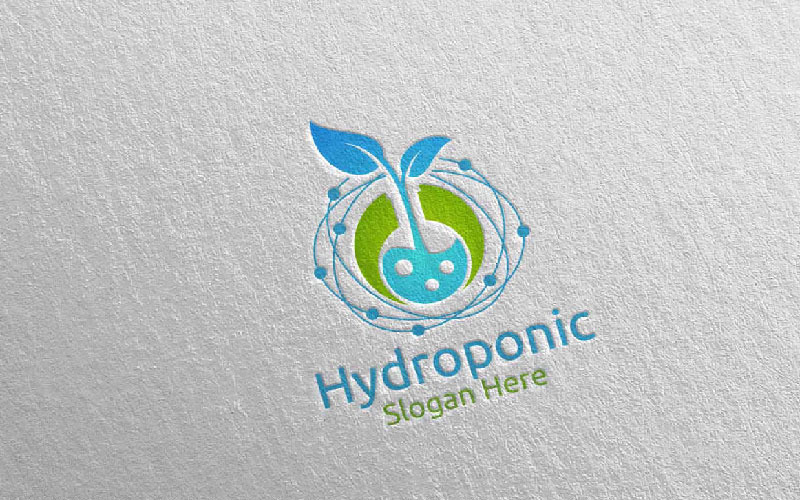 Modelo de logotipo do Lab Hydroponic Botanical Gardener 77