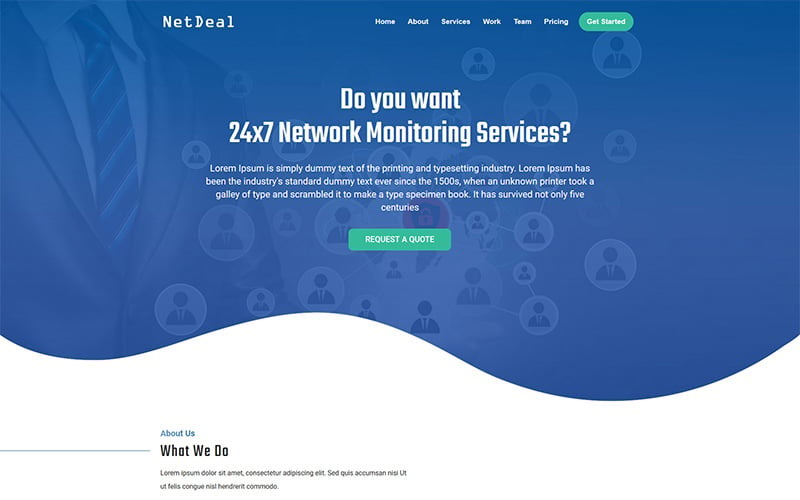 Шаблон цільової сторінки NetDeal
