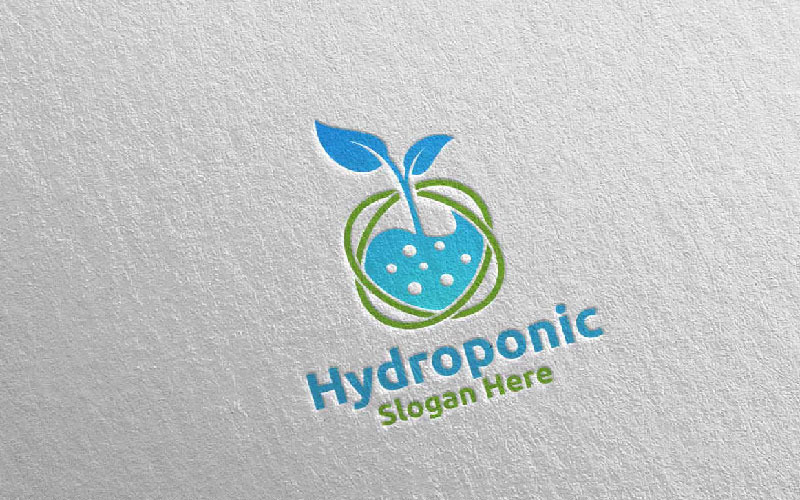 Laboratorní hydroponický botanický zahradník 78 Logo šablona
