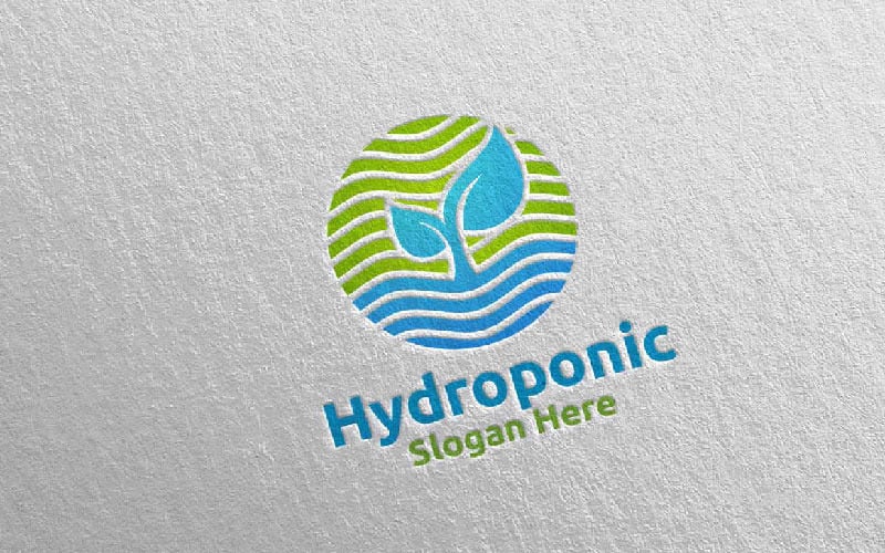 Sun Rise Hydroponic botanische tuinman 70 Logo sjabloon