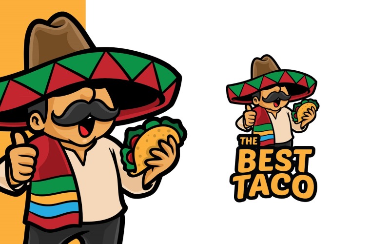 Bästa Taco-logotypmall