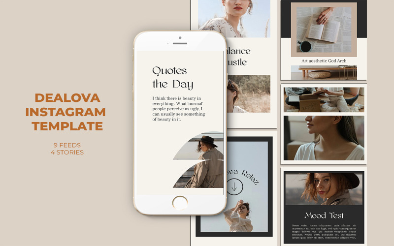 Download Шаблон для соцсетей "Dealova Instagram Templates for Social Media" / Dealova Instagram Templates for Social Media - Шаблон для соцсетей на тему графика adroll,animated,banner,pack,banners,business,buy,clothes,clothing,cloths,coupon,deal,discount,dress,fashion,flat,design,gif,instagram,marketing
