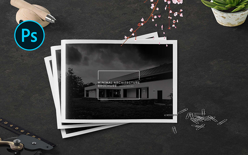 Moderne Architekturbroschüre - Corporate Identity Template