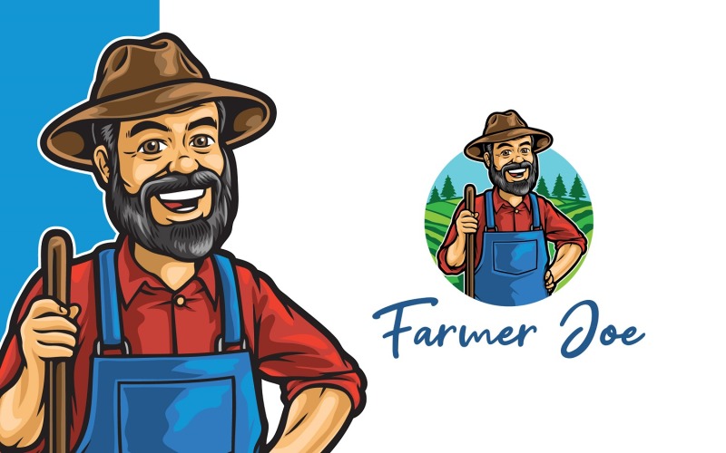 Modelo de logotipo do Old Farmer Joe