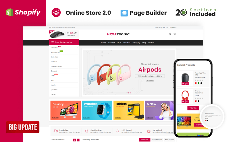Tema Shopify del negozio di elettronica esatronico