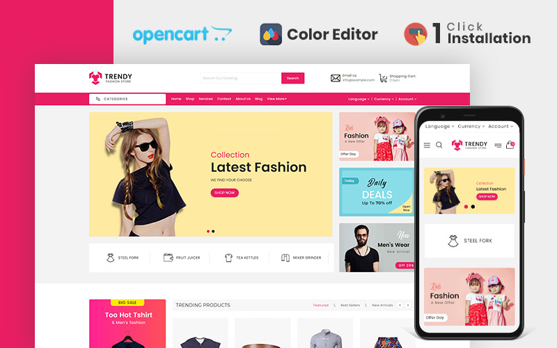 Trendy Fashion Store OpenCart Template