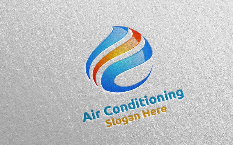 Download Шаблон логотипа "Air Conditioning and Heating Services 1 Logo Template" / Air Conditioning and Heating Services 1 Logo Template - Шаблон логотипа на тему графика air,air conditioning,cool,heat,heater,heating,technician,installation,hot,hotness,house,logo,repair,firm,service,warm,brand,business,company,fresh