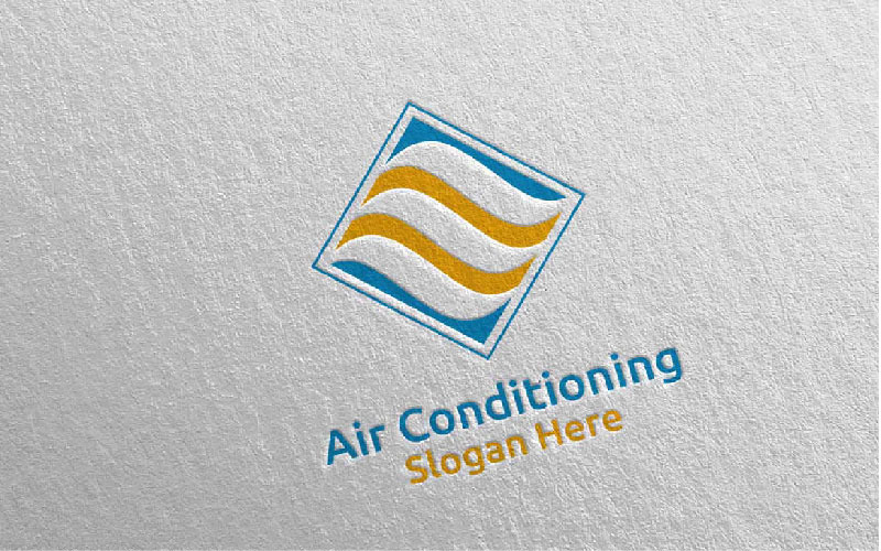 Air Conditioning en Verwarming Services 6 Logo sjabloon