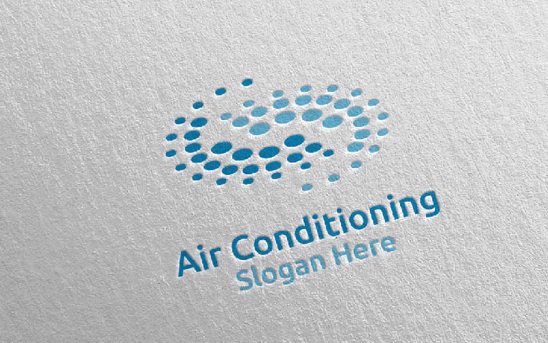 Modelo de logotipo para serviços de ar condicionado e aquecimento 7