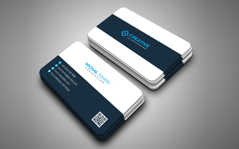 Download Фирменный стиль "Business Card - Corporate Identity Template" / Business Card - Corporate Identity Template - Фирменный стиль на тему графика blue,business card,creative,design,graphic,modern,modern design,official,print ready,professional,simple,standard,web,white