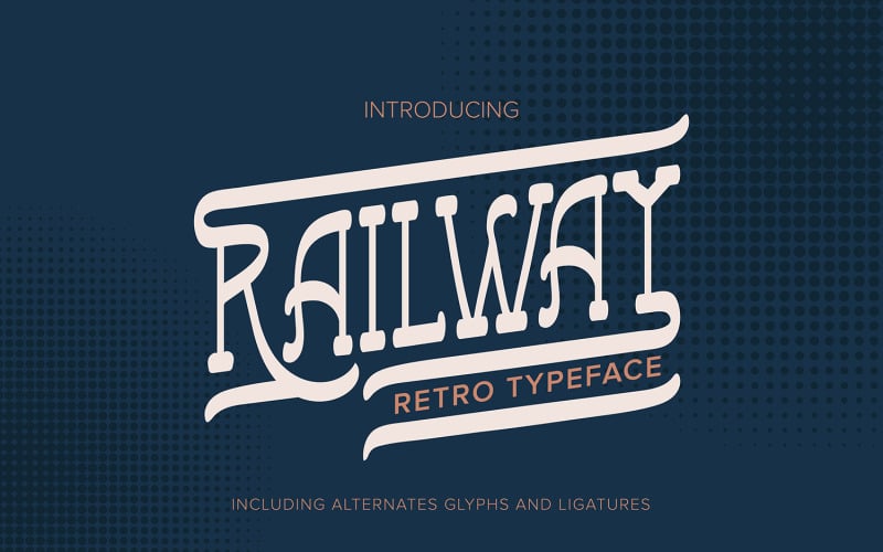 Ferrocarril | Fuente de tipografía retro