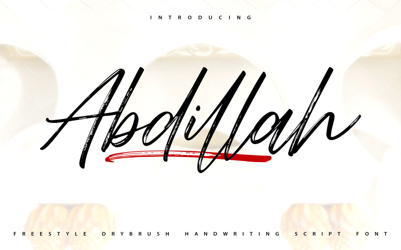 Abdillah | Handgeschreven cursief lettertype