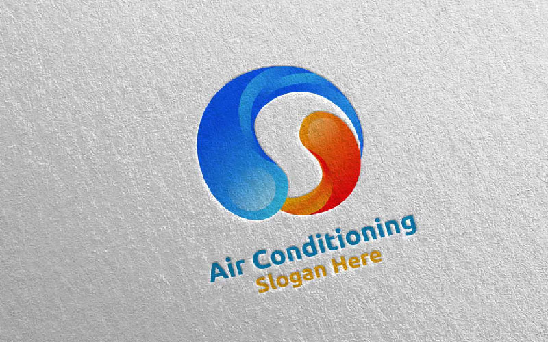 Download Шаблон логотипа "Air Conditioning and Heating Services 20 Logo Template" / Air Conditioning and Heating Services 20 Logo Template - Шаблон логотипа на тему графика air,air conditioning,cool,heat,heater,heating,technician,installation,hot,hotness,house,logo,repair,firm,service,warm,brand,business,company,fresh