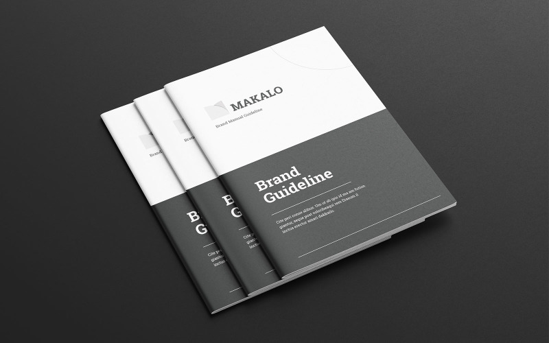 Brochure delle linee guida del marchio - Modello di identità aziendale