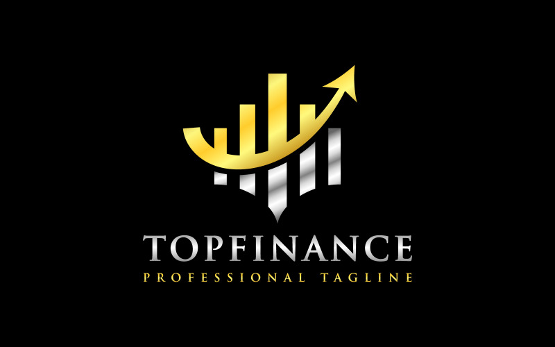 Download Шаблон логотипа "Luxurious Top Financial Business Design Logo Template" / Luxurious Top Financial Business Design Logo Template - Шаблон логотипа на тему графика logo,design,luxurious,gold,silver,investment,marketing,business,financial,accounting,graph,growth,market,stock,insurance,trade,economy,bank,success,consulting