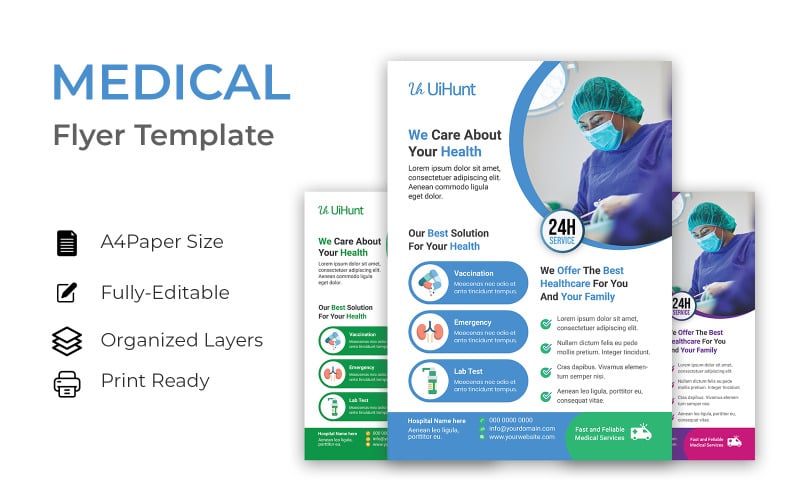 Medical and Doctor Promotional Flyer vol-02 - Corporate Identity Template
