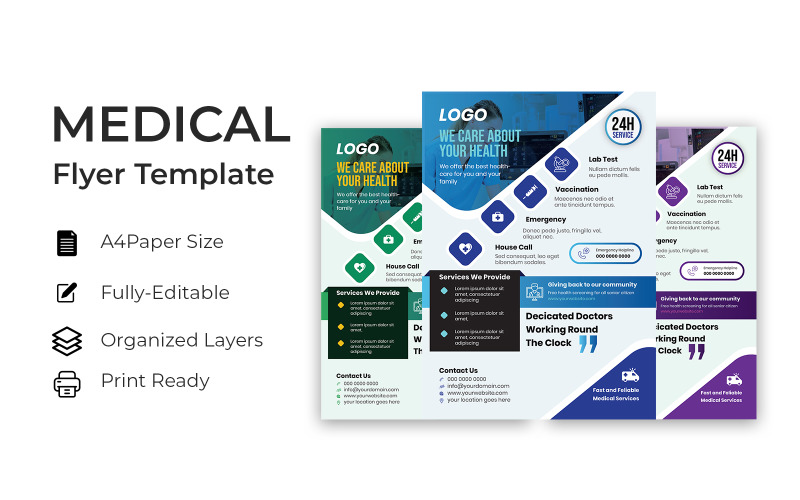 Download Фирменный стиль "Modern Medical Flyer - Corporate Identity Template" / Modern Medical Flyer - Corporate Identity Template - Фирменный стиль на тему графика flyer,business,template,medical,hospital,stationery,corporate,company,modern,document,flyer plan,advertisement,care,professional,a4 flyer,multipurpose,nurse,print ready,promo