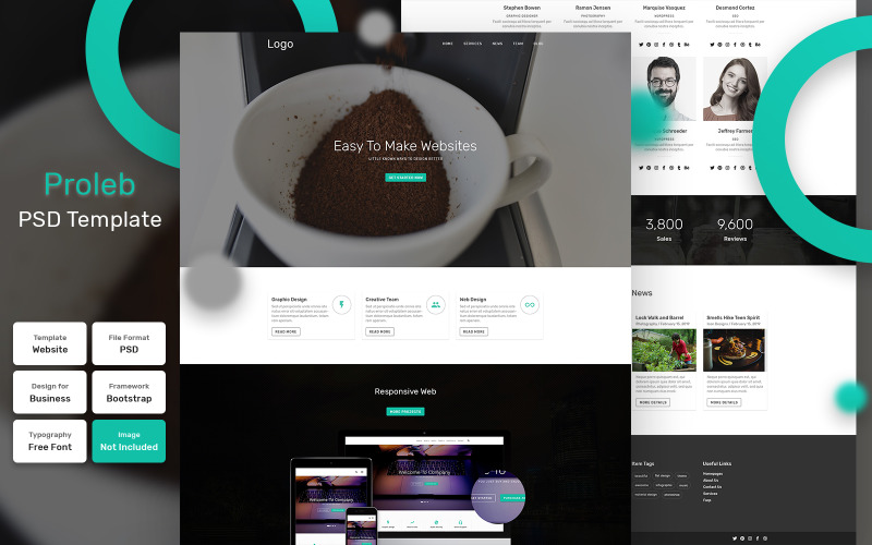 Proleb - Business Material PSD Template