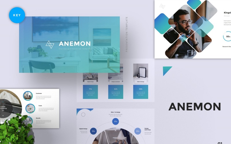 Anemon - StartUp - Keynote-sjabloon