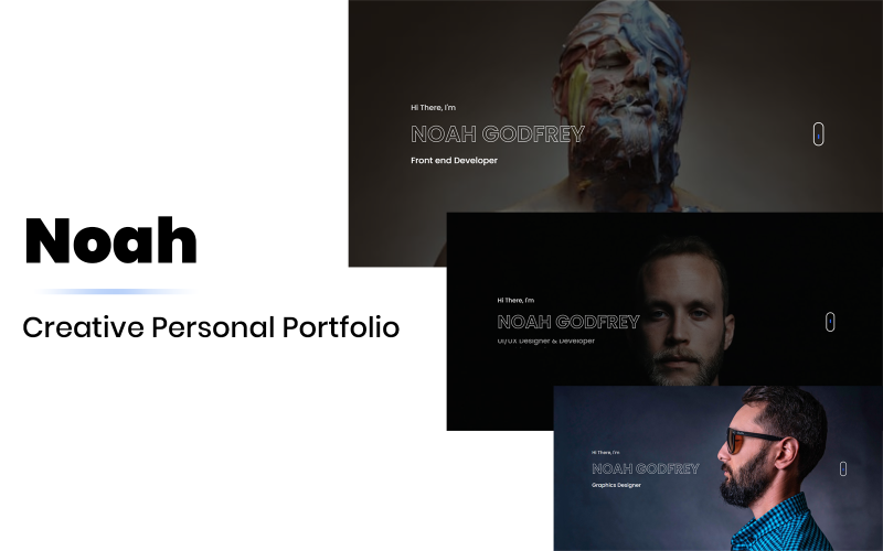 Noah - kreatív személyes portfólió céloldal sablon