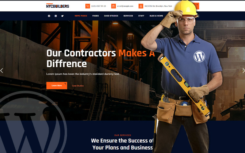 NYC Builders - épületépítés WordPress téma