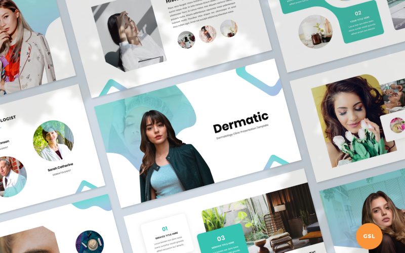 Presentatiesjabloon voor dermatologie Google-dia's
