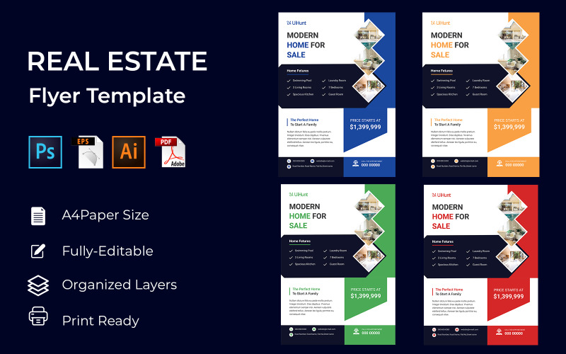 Download Фирменный стиль "Real Estate Flyer Vol-01 - Corporate Identity Template" / Real Estate Flyer Vol-01 - Corporate Identity Template - Фирменный стиль advertisement,broker,business,business flyer,commercial,corporate,corporate flyer,dl flyer,door hanger,flyer,flyer design,house,leaflet,marketing,mortgage,negotiator,newspaper,open house,post