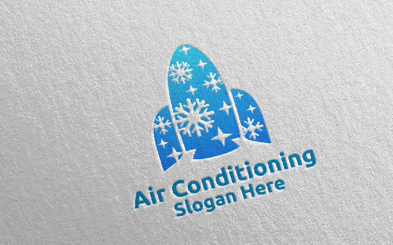 Download Шаблон логотипа "Rocket Snow Air Conditioning and Heating Services 44 Logo Template" / Rocket Snow Air Conditioning and Heating Services 44 Logo Template - Шаблон логотипа на тему графика air,air conditioning,cool,heat,snow,heating,technician,installation,hot,hotness,house,logo,repair,firm,service,warm,brand,business,company,fresh
