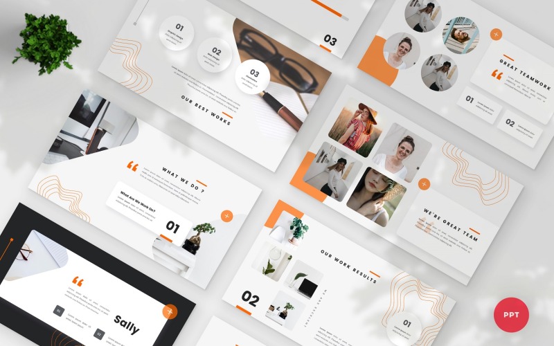 Sally - Creatieve PowerPoint-sjabloon