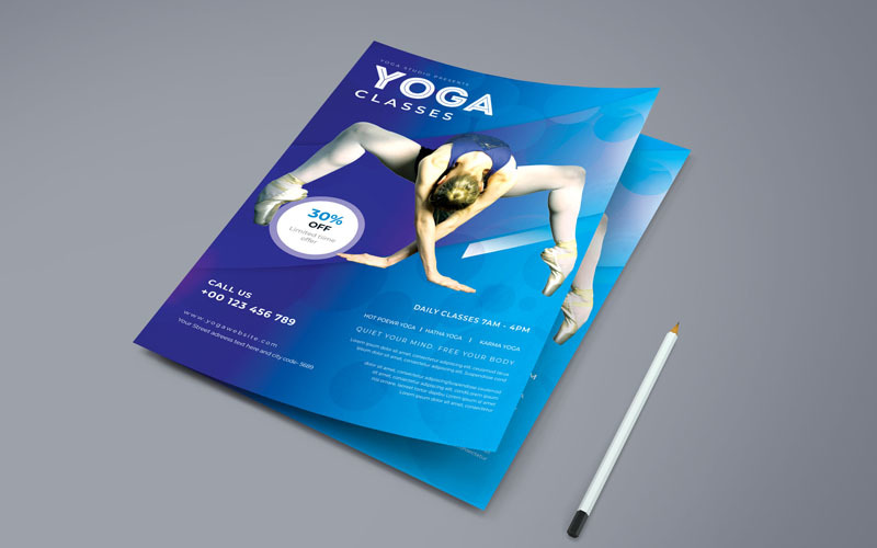 Download Фирменный стиль "Yoga Flyer - Corporate Identity Template" / Yoga Flyer - Corporate Identity Template - Фирменный стиль на тему графика a4,advertising,aerobic,beauty,body,body building,cardio,design templates,figure,fitness,fitness flyer,flyer,flyer a4,flyer us letter,gym,health,muscle,promotion,sport,step